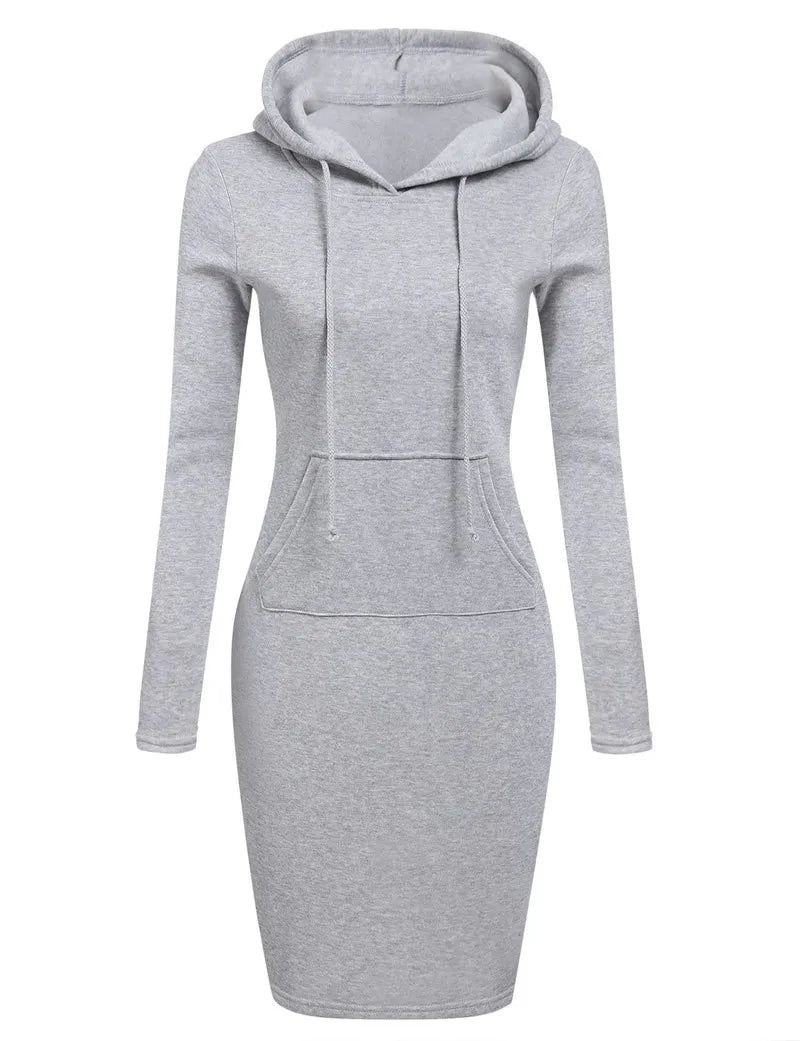 Ladies Dress Autumn Women Hooded Dresses Hoodies Women Sweatshirts Women Hoodies Dress Tops Ladies Clothing Beauty hair & fashionfj