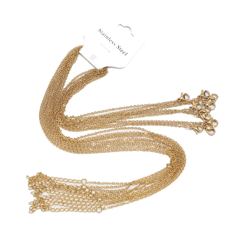 Gold Women Necklaces Wholesale Elegant Jewelry for Ladies Fashionable Gold Plated Choker Necklace Bulk Packaged Beauty hair & fashionfj