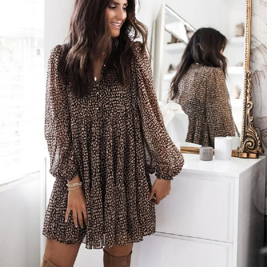 Elegant Lantern Sleeve Dress – Statement Style for Every Occasion Beauty hair & fashionfj