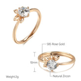 Fashionable Rose Gold Petal Ring For Women Beauty hair & fashionfj