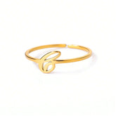 Letter Gold Adjustable Ring For Women Beauty hair & fashionfj