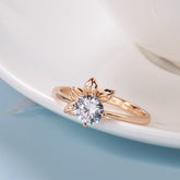 Fashionable Rose Gold Petal Ring For Women Beauty hair & fashionfj