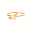 Letter Gold Adjustable Ring For Women Beauty hair & fashionfj