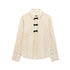 Fashion Women Bowknot Decoration Loose Casual Shirt Beauty hair & fashionfj