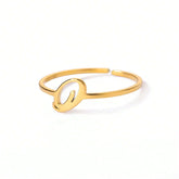 Letter Gold Adjustable Ring For Women Beauty hair & fashionfj