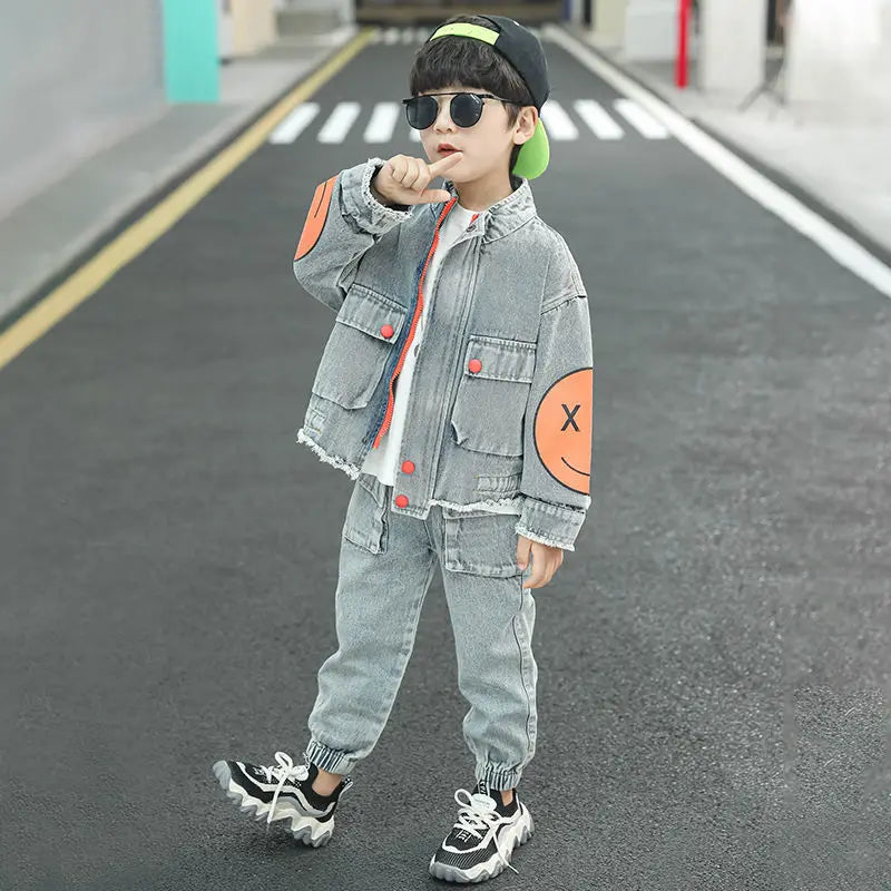 Boys Clothing Set Children Clothing Sets Kids Clothes Boy Suits For Boys Clothes Spring  Autumn Kids  demin Tracksuit 3-13 years Beauty hair & fashionfj