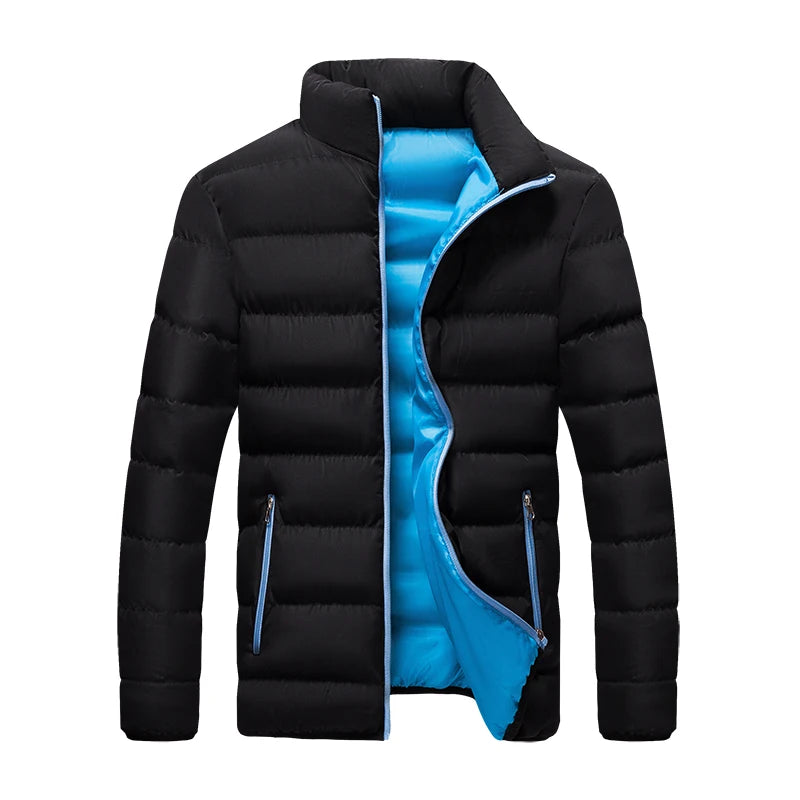 Winter men's thick jacket, warm and thick, slim-fitting outerwear, men's casual high-quality warm coat
