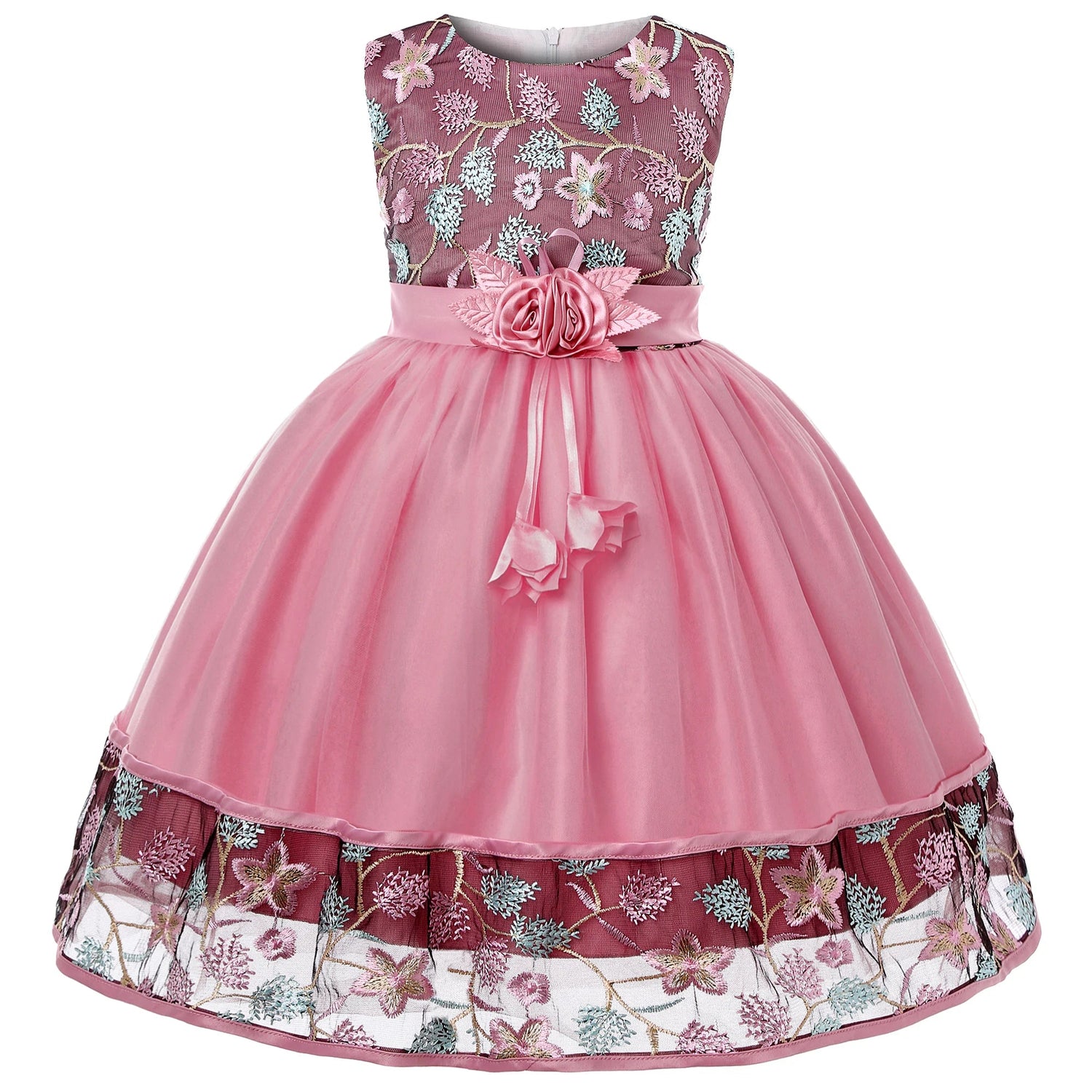 European and American embroidery dress dress girl&