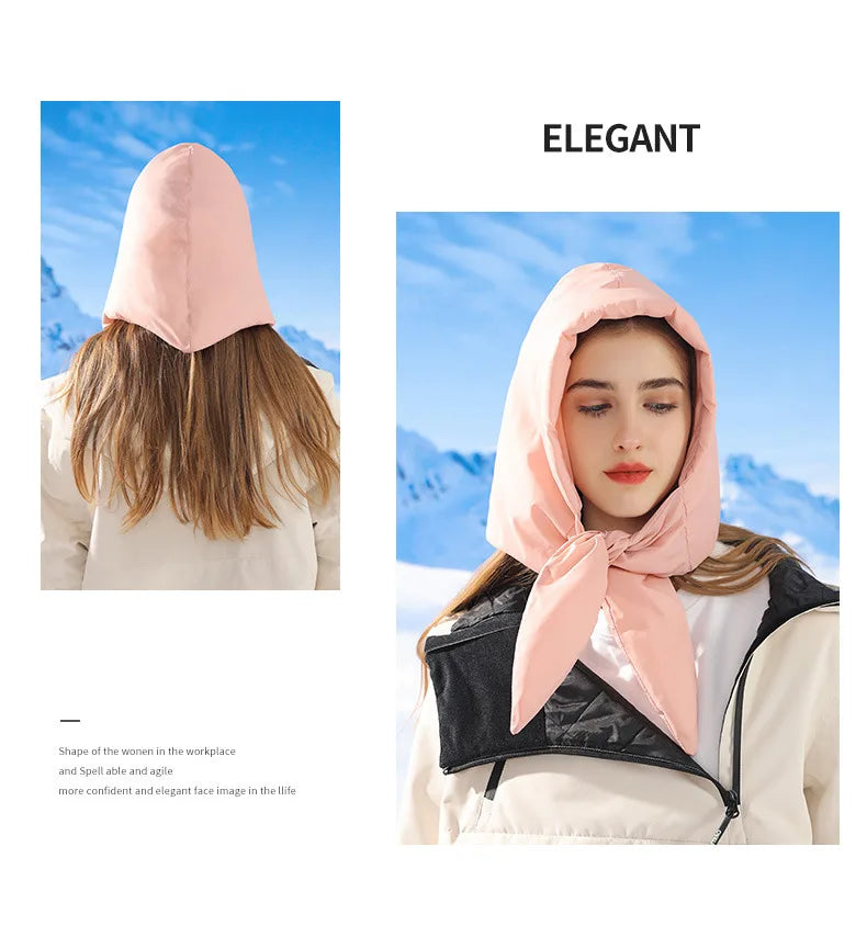 New Winter Warm Down Hat women's Outdoor Windproof Cold Padded Thickened Head Wrap Cap Waterproof  Gorro Invierno Hot