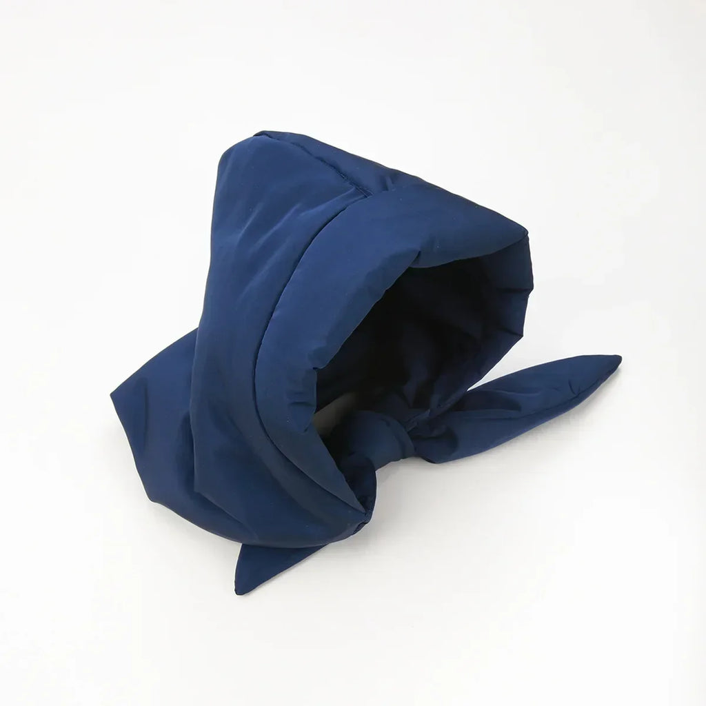 Winter Headscarf Warm Hood Down Cotton Triangle  Puff Scarf Women Thickened Windproof Water-repellent Hat for Outdoor Neck Hood