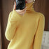 Soft Turtleneck Long Sleeve Sweater for Women 2025 Korean All-Match Solid Women&