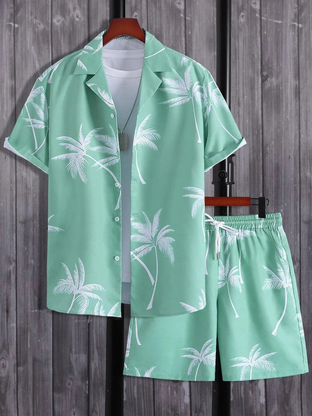 Kids Shirt Sets 3d Print Beach Coconut Tree Plaid Lapel Short Sleeve Casual Shirt Beach Shorts Summer Streetwear Hawaiian Suits Beauty hair & fashionfj