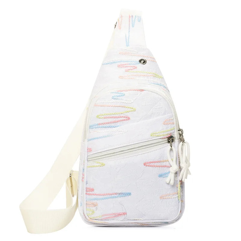 Crossbody Sling Backpack for Women Colorful Chest Bags Fashion Daypack Crossbody for Travel Sport Casual Tote Handbag Backpack