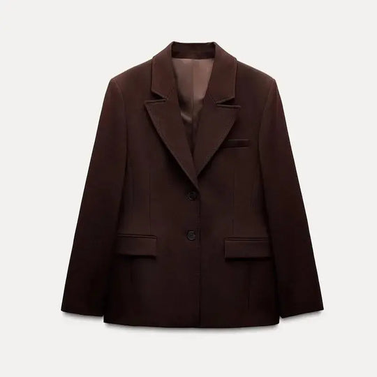 Elegant Suit Jacket Mini Skirt Sets Women Lapel Long Sleeve Single Blazers High Waist A-line Skirts 2025 Autumn Lady Outfits Beauty hair & fashionfj