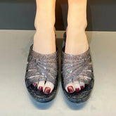 Transparent Jelly Slippers Women&