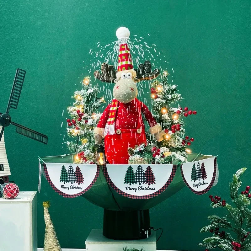 Santa Claus Lights Christmas Tree Decoration Christma Tree Christmas with Christmas Balls and Tree Ornaments