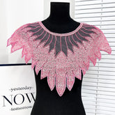 Sparkling Sequin Bead Feather Patches for Wedding Dress DIY - Tulle Fabric Applique Waistbands Shoulder Decor Skirts Accessories Beauty hair & fashionfj