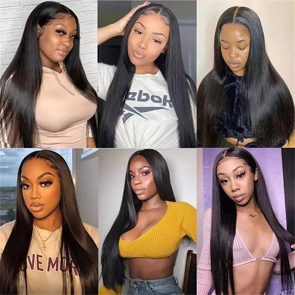 30 Inch Bone Straight Wig V Part Human Hair Wigs For Women 100% Human Hair No Glue No Sew In Clip In Half Wig Read To Wear Go Beauty hair & fashionfj