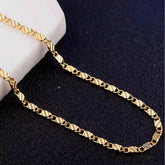 Gold Color Necklace 16/18/20/22/24/26/28/30 Inch Side Chain Necklace for Women Man Charm Jewelry Gift Beauty hair & fashionfj