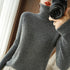 Soft Turtleneck Long Sleeve Sweater for Women 2025 Korean All-Match Solid Women&