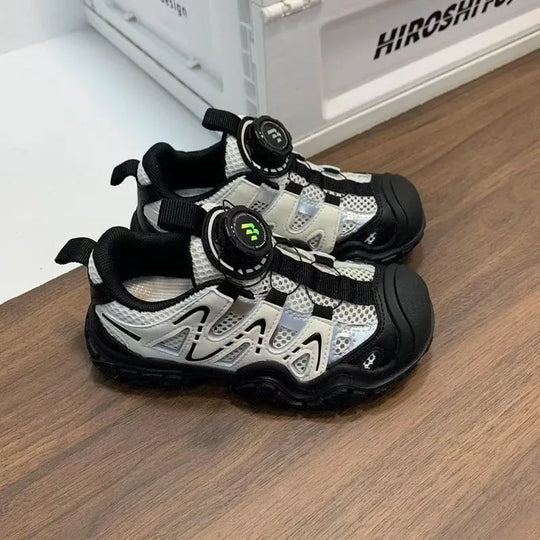 Children Casual Sneakers for Boys 2025 Summer New Fashion Korean Style Soft Anti-slippery Versatile Chic Air-mesh Sports Shoes