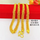 24K Gold Chunky Fu Knot Boss Necklace for Men | AU999 Pure Gold, Bold & Prestigious Beauty hair & fashionfj