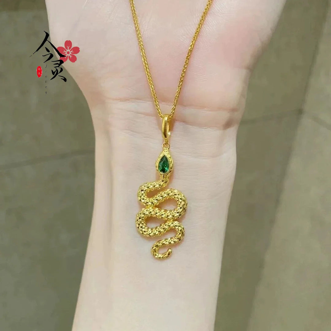 9999 24K REAL gold necklace women's real gold necklace pendant gold necklace women's jewelry fashion hundred items Beauty hair & fashionfj
