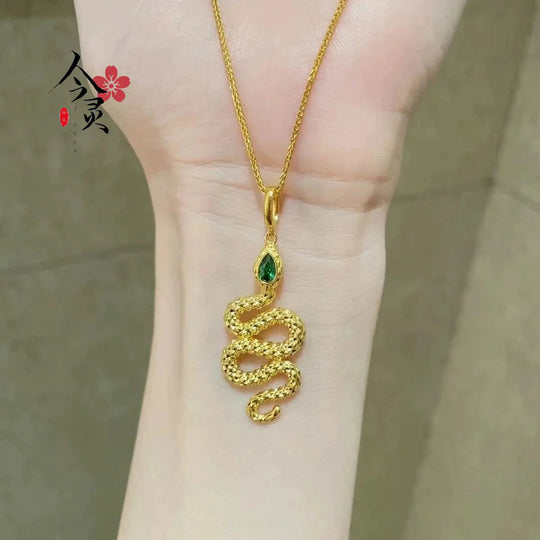 9999 24K REAL gold necklace women's real gold necklace pendant gold necklace women's jewelry fashion hundred items Beauty hair & fashionfj
