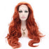 Wig Long Ginger Wig Long  Wavy Free Part Synthetic Glueless Lace Front Wigs Heat Resistant Synthetic Hair Wig Beauty hair & fashionfj