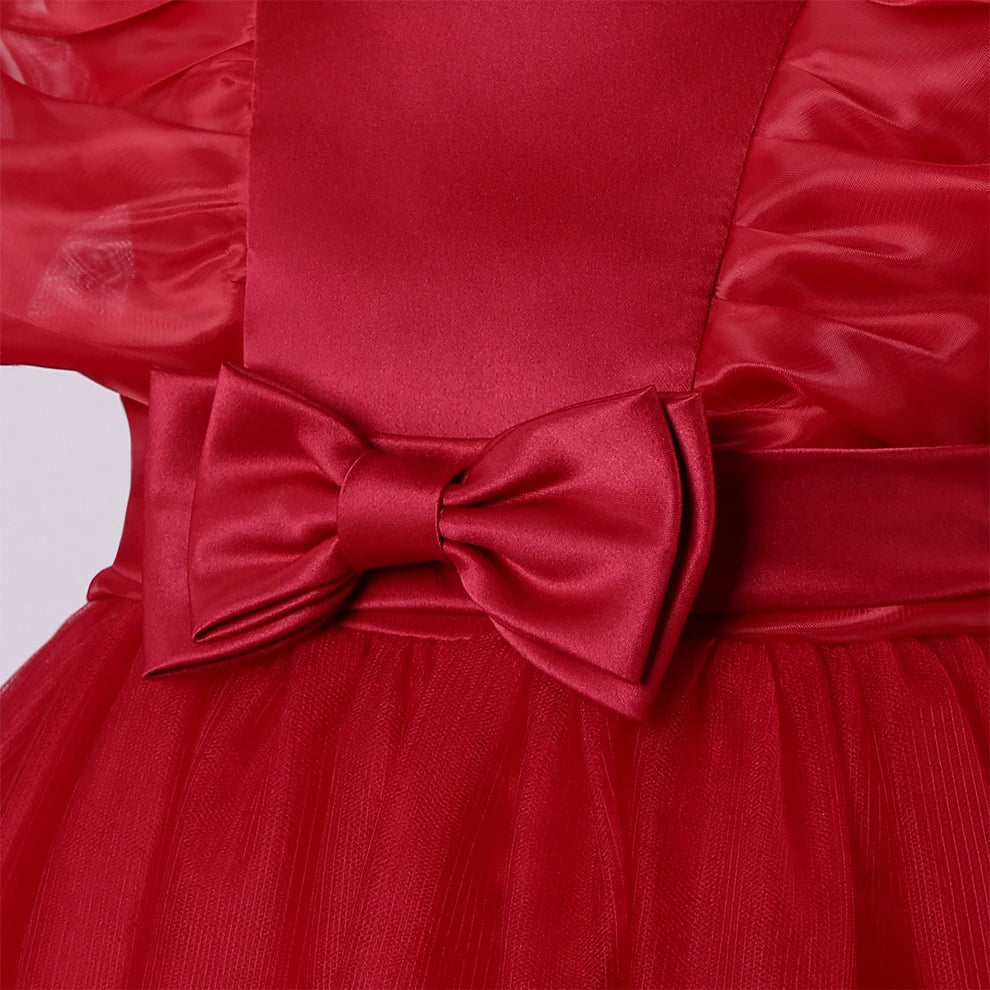 Children's New Large Children's Dress Princess Lace Embroidery Dress Flower Children Peng Peng Skirt Beauty hair & fashionfj