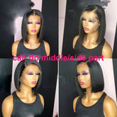 Straight Pixie Cut Wig Transparent Lace Brazilia Human Hair 13×4 Human Hair Wigs Short Bob Wig Lace Wig For Black Woman Beauty hair & fashionfj
