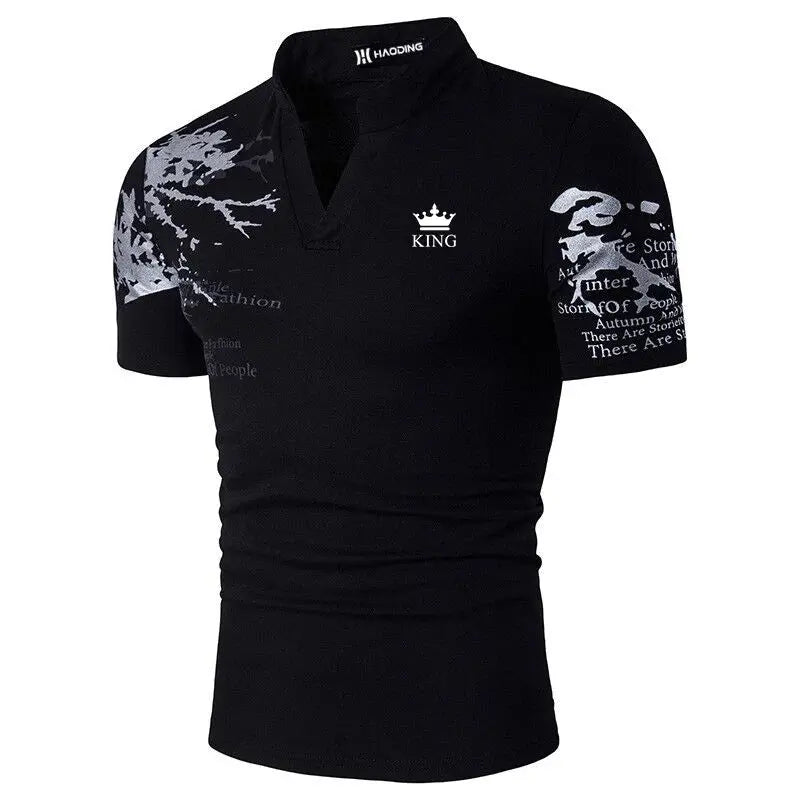 Men Slim Fit Summer Fashion Stand Collar Sport T Shirt . Beauty hair & fashionfj