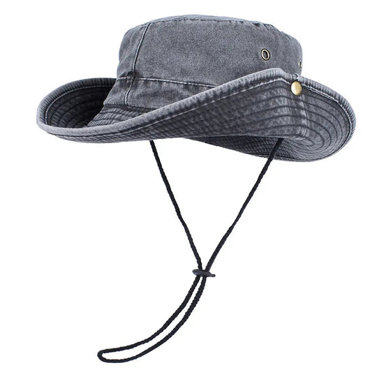 Summer Bucket Hats 2025 Outdoor Sun Hat Woman Solid Cotton Wide Brim UV Protection Men's Panama Hat Beach Fisherman Fishing Cap Beauty hair & fashionfj
