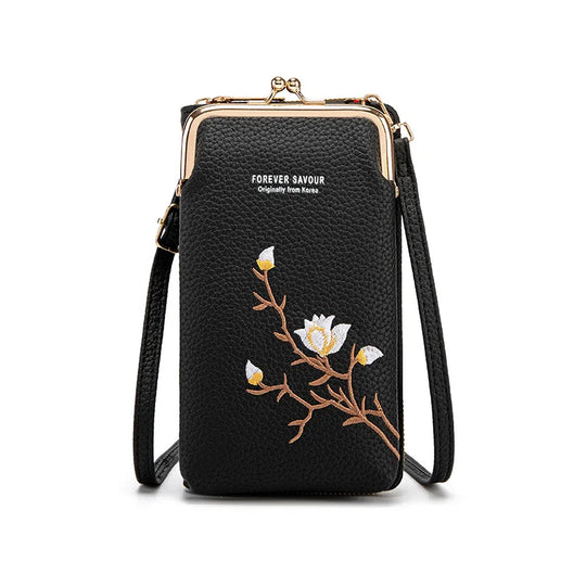 Passport Holder Purse Wear-Resistant Women Sling Wallet Mini Phone Bag Versatile Cross-Body Wallet For Travel Day Trips Errands