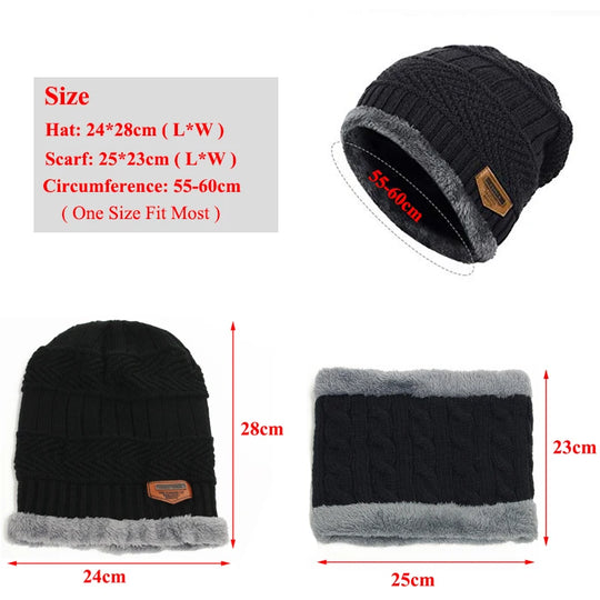 Winter Hats For Men Skullies Beanie Hat Winter Cap Men Women Wool Scarf Caps Balaclava Mask Bonnet Knitted Hat Gorras