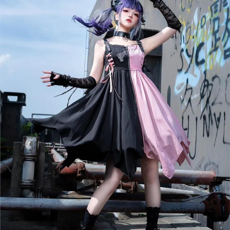 Design sense Gothic dark dress Beauty hair & fashionfj