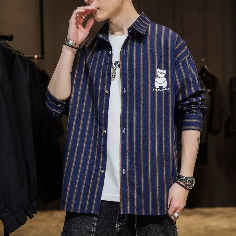 Long Sleeve Men's Shirt and Blouse Cargo Clothes with Pocket Plaid Male Top Luxury Button Aesthetic Sleeves Fashion 2024 Vintage Beauty hair & fashionfj