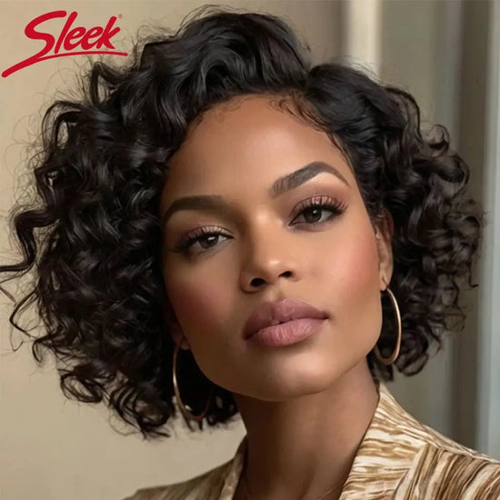 Sleek Bodywave Human Hair Wigs For Women Short Pixie Cut Lace Wigs 100% Real Brazilian Body Wave Lace Wigs With Baby Hair Beauty hair & fashionfj
