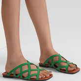 Slippers Woman New Summer Style Shoes Solid Color Woven Versatile Casual Sandals Thong Soft Sole Women Slippers Slides Women Beauty hair & fashionfj