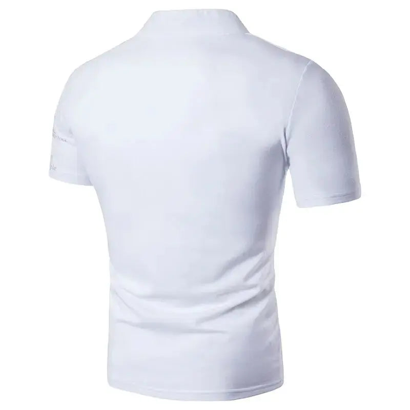 Men Slim Fit Summer Fashion Stand Collar Sport T Shirt . Beauty hair & fashionfj