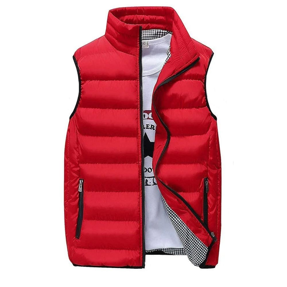 Men Vest Windproof Vest Men Jacket Sleeveless Vest Winter Jacket Casual Coat Men down Cotton Warm Thicken Waistcoat thick gilet Beauty hair & fashionfj