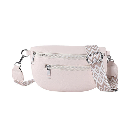 Women Stylish Crossbody Bag with Wide Strap Fashion Sling Bag Multi-pocket Coin Phone Purse Travel Outdoor Bag