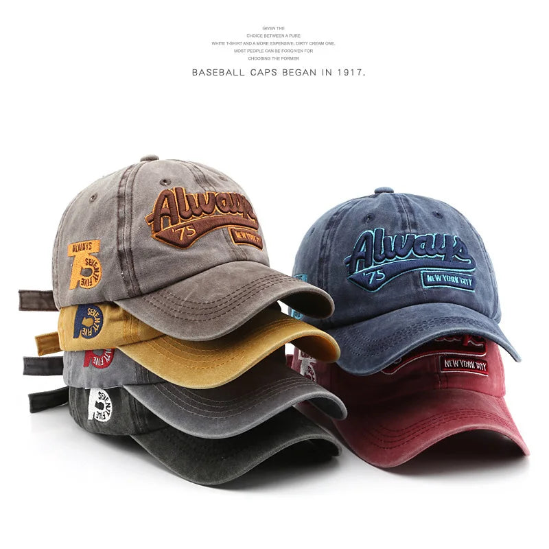 2022 Summer Women Men Baseball Cap Fashion Letter Embroidery Snapback Hat Vintage Washed Cotton Unisex Hip Hop Sun Hat Casquette Beauty hair & fashionfj