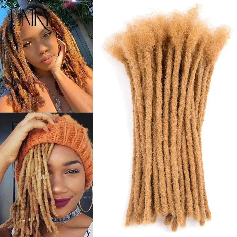 60 Strands Dreadlock Extensions For Men/Women  Afro Kinky Straight 100% Human Hair Handmade Loc Extensions Hair Braids Crochet Beauty hair & fashionfj