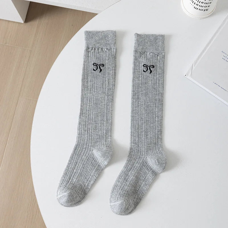 Girls' Summer Long Socks Preppy Style Knee Socks Girls' Summer Solid Mesh Socks Cotton Stocking Thigh Socks