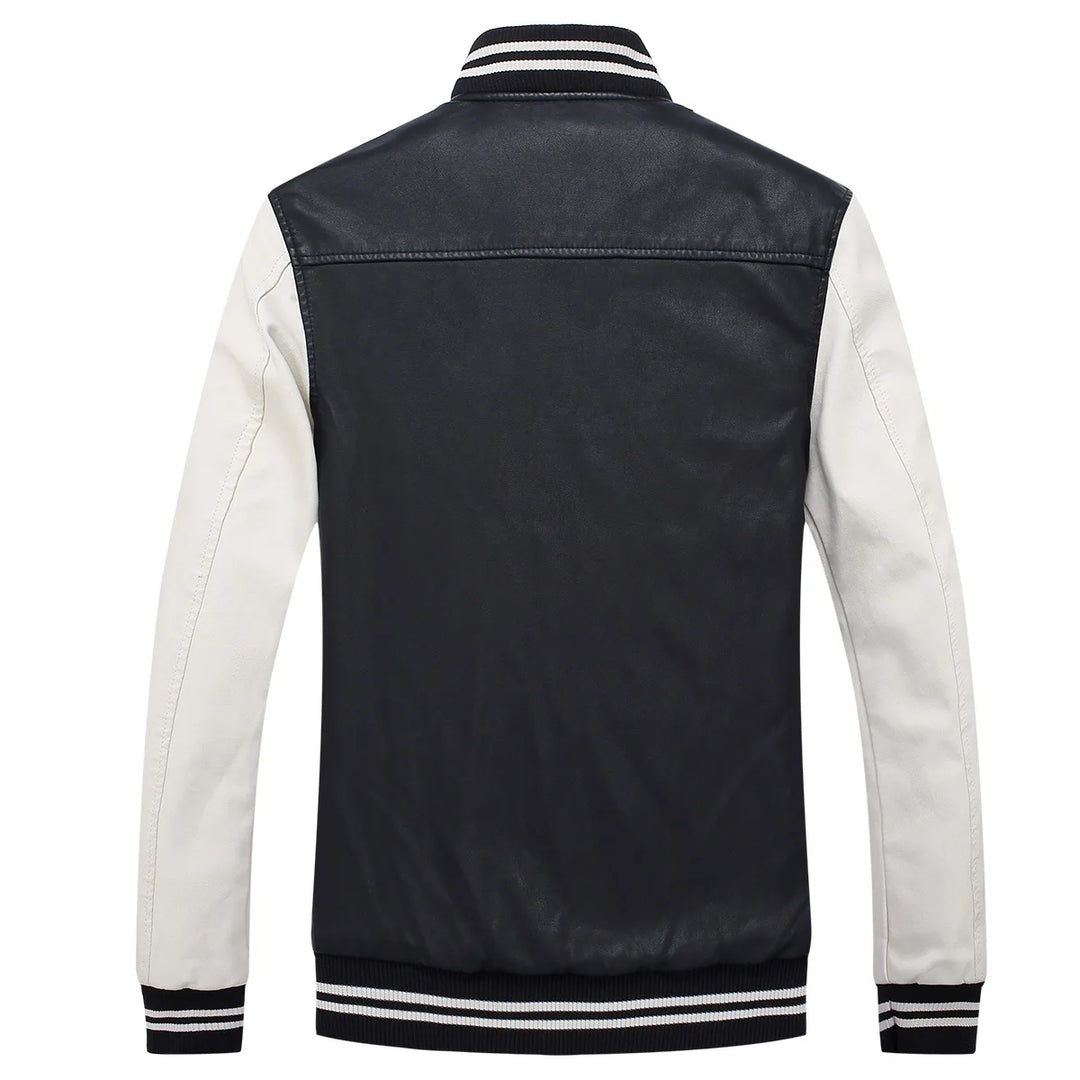 Men's Baseball Collar Fashionable Motorcycle Clothing Spring Autumn Casual PU Leather Jacket Youth Style Brand Leather Coats