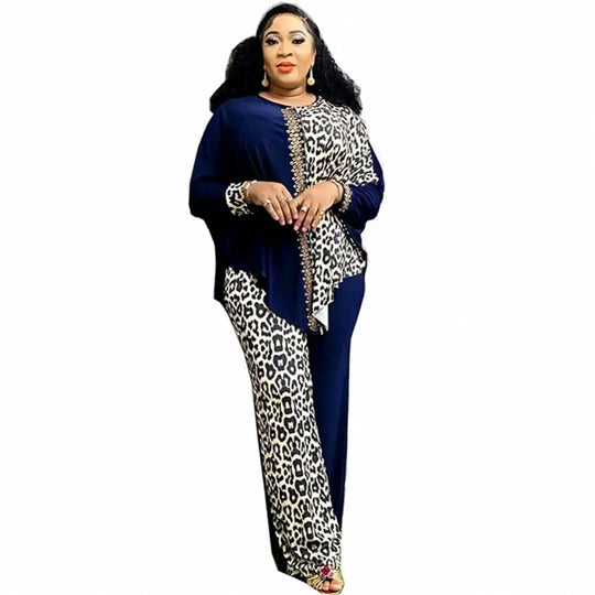 2 Piece Women Sets Dashiki African New Arrival Spring Autumn Matching Sets Two Pieces Sets Top Pants Suits Outfits Clothing Beauty hair & fashionfj
