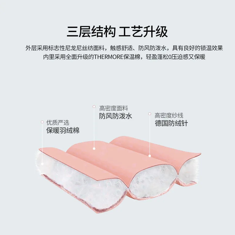 New Winter Warm Down Hat women's Outdoor Windproof Cold Padded Thickened Head Wrap Cap Waterproof  Gorro Invierno Hot