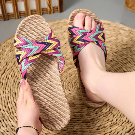 Indoor Slippers Women Home Shoes Lightweight Linen Couple Slippers Lightweight Home Slippers Beauty hair & fashionfj