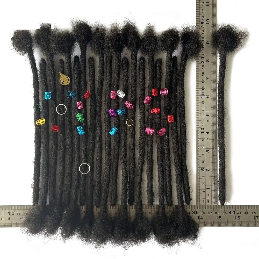 60 Strands Dreadlock Extensions For Men/Women  Afro Kinky Straight 100% Human Hair Handmade Loc Extensions Hair Braids Crochet Beauty hair & fashionfj